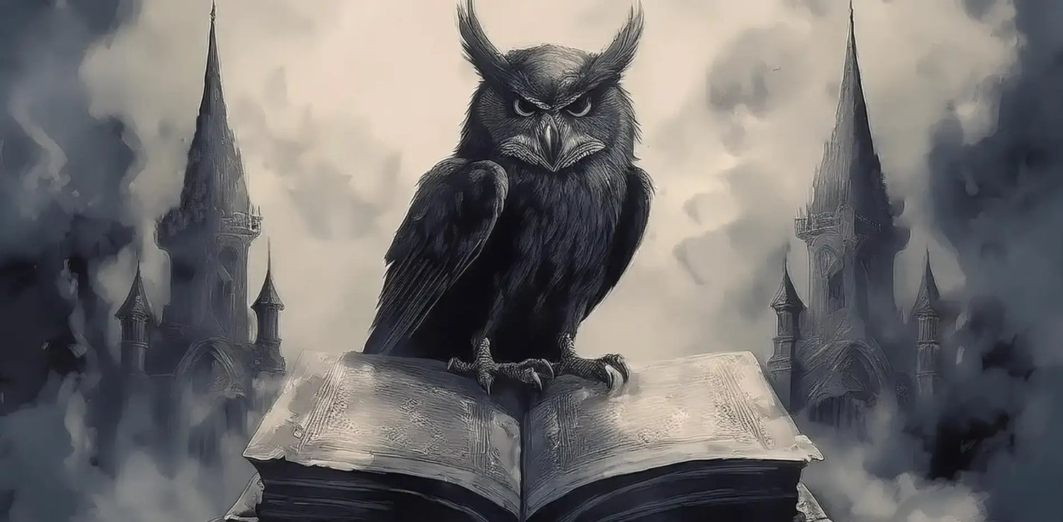 Illustration fantasy hibou mystérieux